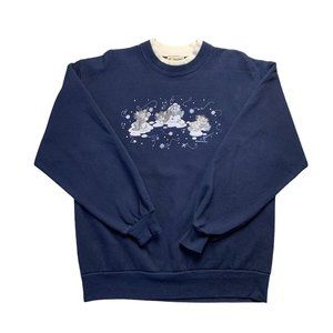 Vintage MORNING SUN Crew Neck Sweatshirt Kitten
